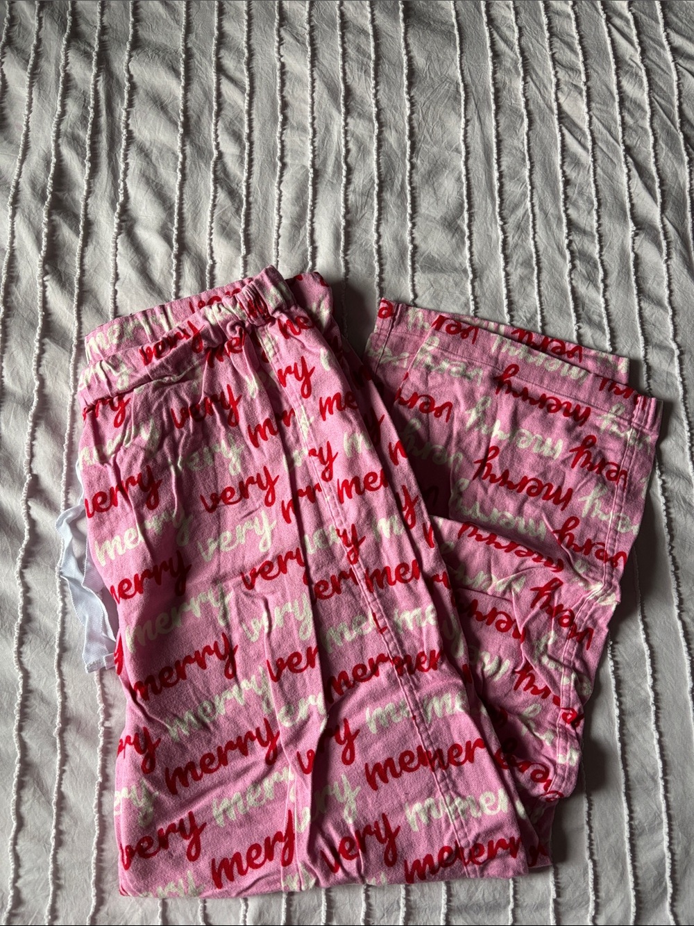 Pink 'Merry' Print Pajama Bottoms